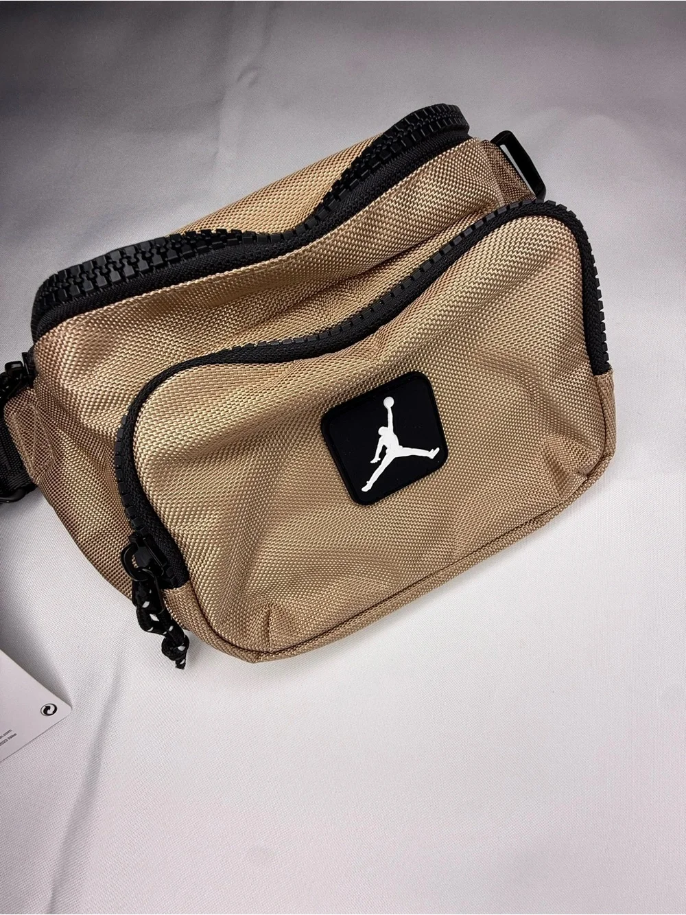 Jordan Tan and Black Belt Bag with Jumpman Patch